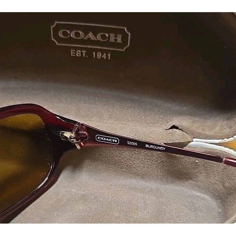 Coach Style S2005 Eyeglass Frames Only Burgandy With Case